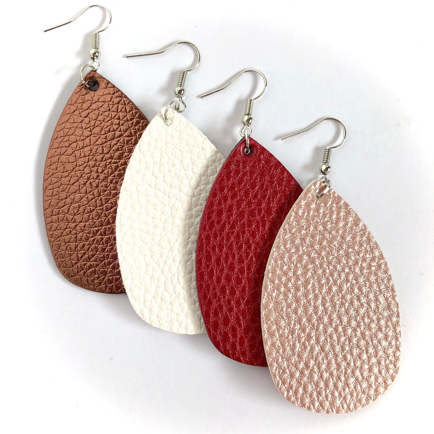 Pebbled Tear Drop Earrings