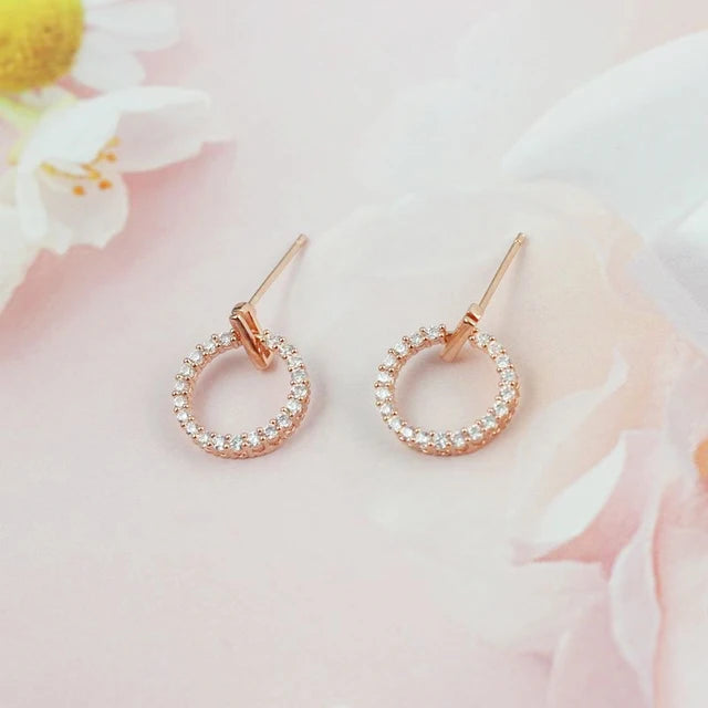 Grace Circle Stud Earrings